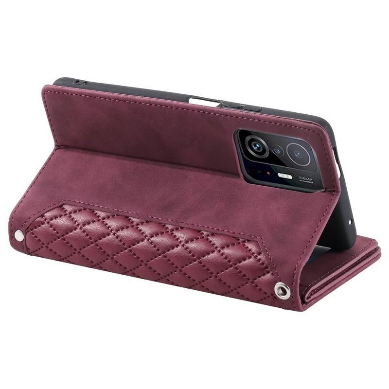 Для Xiaomi 14T 13T Poco X5 Pro Redmi 14C Note 12 11 10 POCO X5 Pro 5G Роскошный кожаный ремешок для карт памяти Чехол-кронштейн Матовый силиконовый чехол для телефона