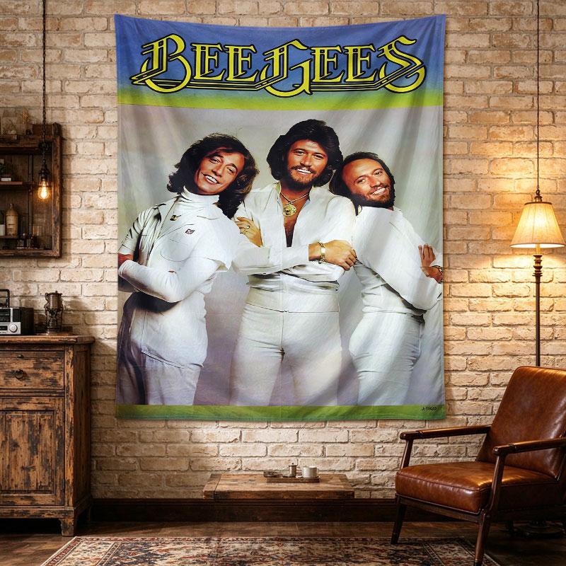 Bee Gees All White Suits Three Brothers Disco Era Promo Poster