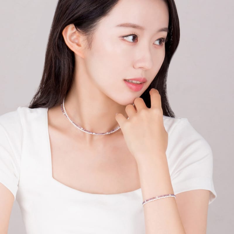 АВГУСТ АЛИСА Цветок Рис Аметист Жемчуг Браслет