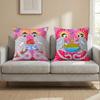 P-Paige G-Gemmel M-Monkey Cushion Cover Multi-Scene Pillow Cover for Home & Car - Reversible, Soft & Durable for Daily Use
