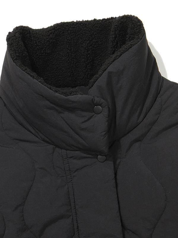 Bbc Earth [Oslo] Teddy Diamond Quilted Long Puffer_Black