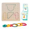 Geoboard Wooden Educational Toy with Vision Training and Rubber Band Set