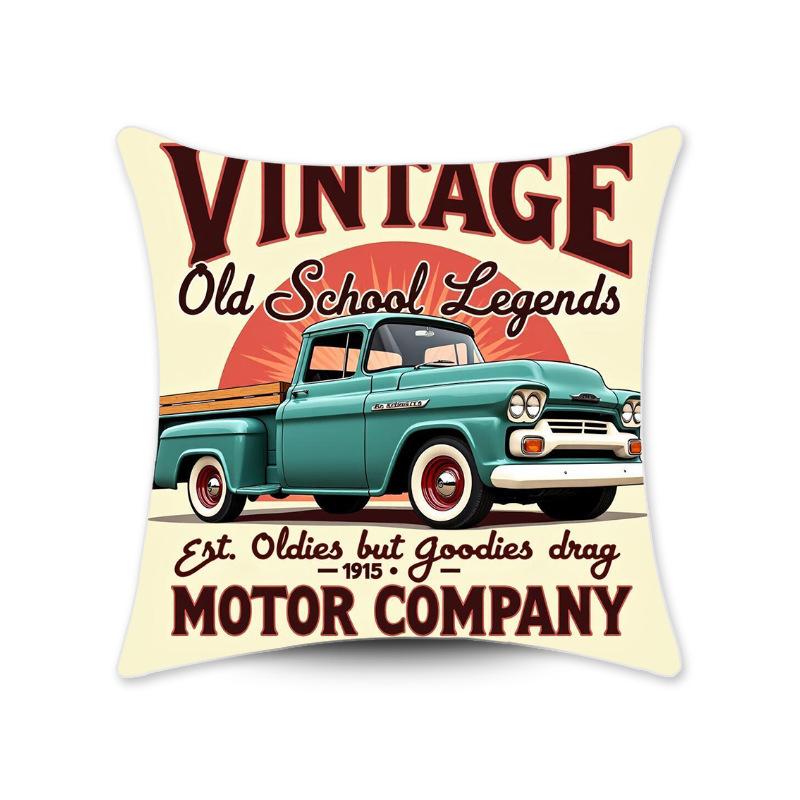 Наволочка в ретро американском стиле, напечатанная подушка, украшение для дома, диван для гостиной, напечатанная подушка