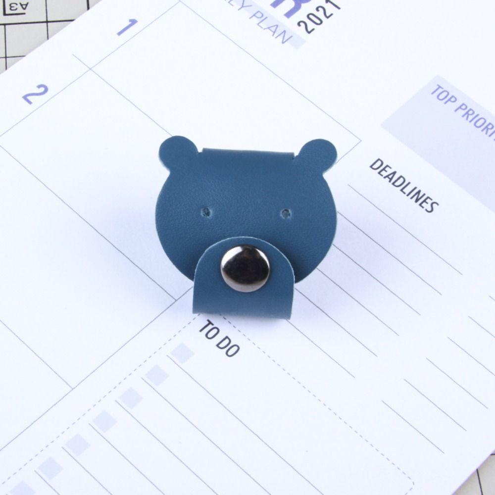 Earphone Cord Organizer Cute Animal Leather Cable Winder Anti Loss Cable Protector Clip Cartoon Bear/cattle