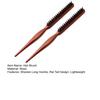 1/2Pcs Boar Bristle Teasing Hair Brush Wooden Long Handle Curl Fluffy Hair Rat Tail