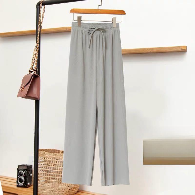 Thin Loose Fit Pants Girls Casual Stretchy Solid Pants For Outdoor Gift