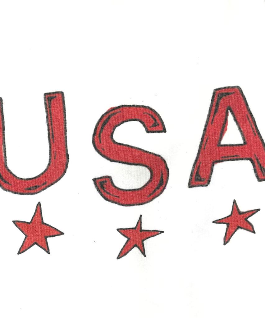 ISTKUNST [X Homemaniafair] Футболка с принтом 'Usa Baby'_Белый(Ik2Fmft536C)