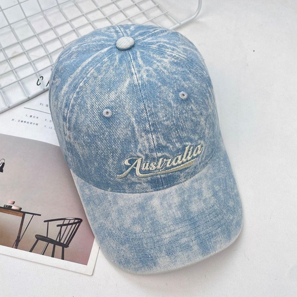 Adjustable Letter Embroidery Peaked Cap Korean Style Casual Duckbill Hat Outdoor