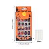 24Pcs/set Pumpkin Children Halloween False Nails Ghost Kids Fake Nail Extension  Girls