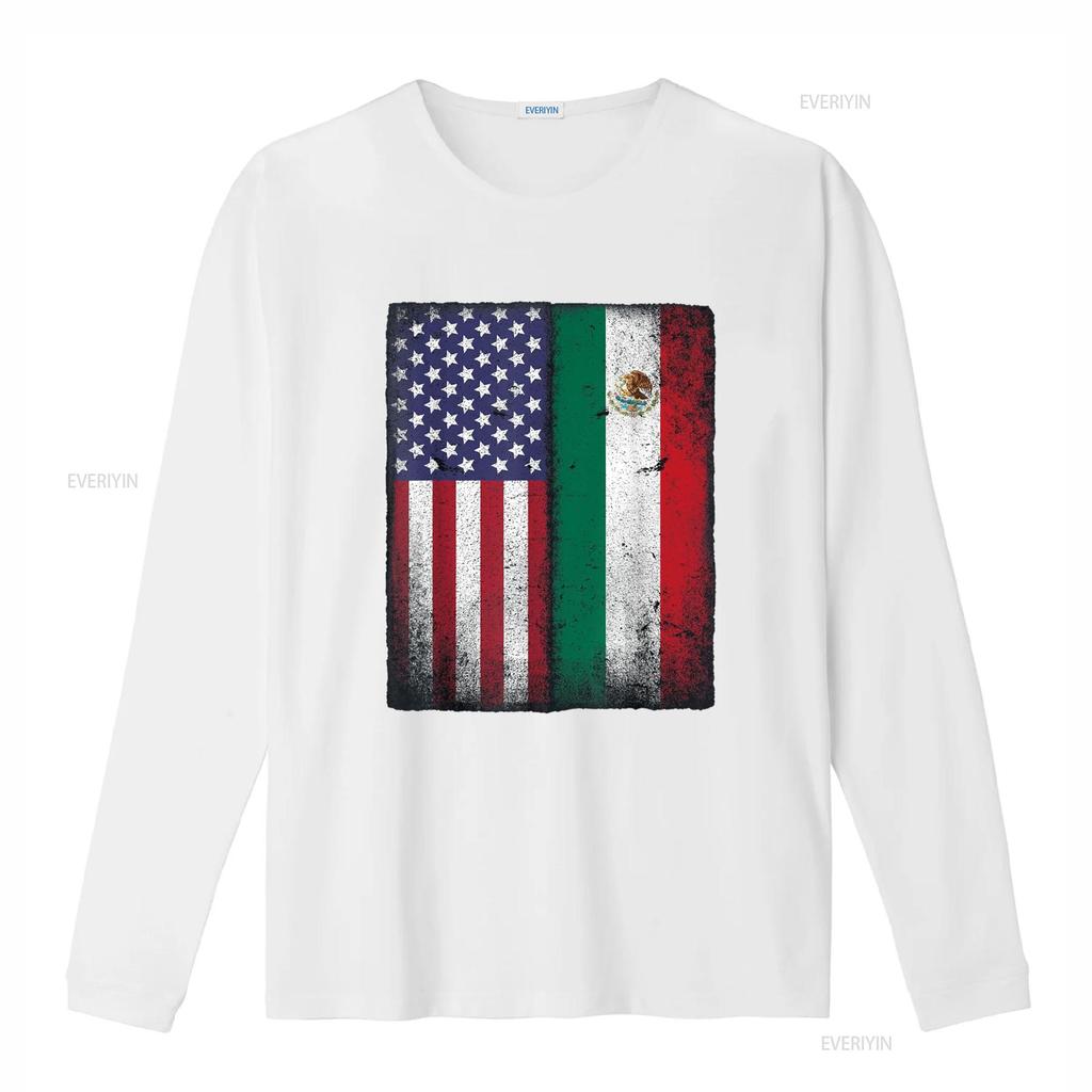 Мексиканский Американский Флаг Мексика США Мексиканка Мексиканец Футболка винтажная Стиранная Растянутая Слегка графическая Повседневная мужская Мягкая Стильная