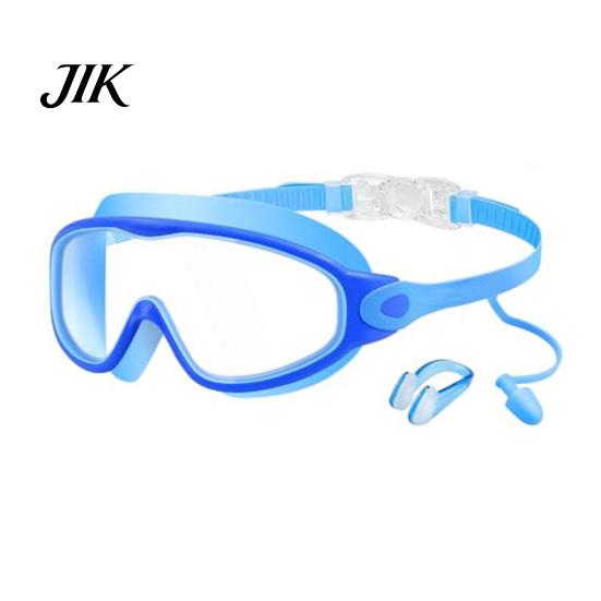 Soft Silicone Seal Swim Goggles Kids with Nose Clip And Earplug Anti-Fog UV Anti-fog Toddler Protection Pool Glasses Anti Shattered Lens for