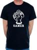 Игровая футболка Gamer Fist Слоганы для геймеров Игрок X-Box Ретро Смешной подарок Мужская футболка