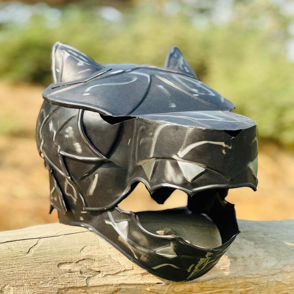 Wolf Head Helmet | Medieval Helmet for Costumes and Roleplay | Home Décor