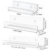 1PCS Acrylic Record Display Stand Shelf Clear Wall Mounted Vinyl Record Holder Floating Shelves LP Record Album Storage Rack Cup Holders 5