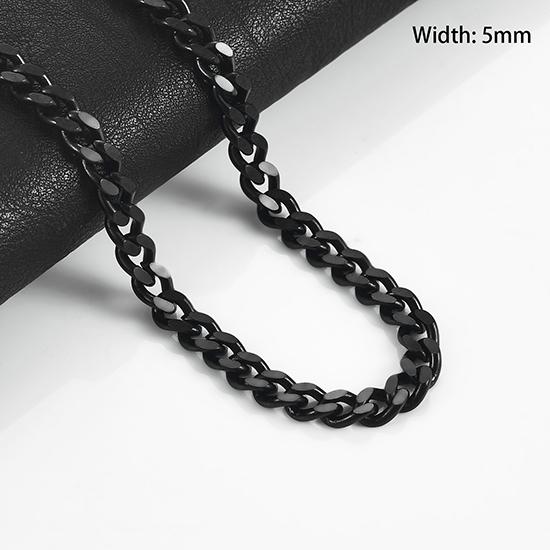 10PCS Cuban Chain 3.5/5/7/9mm Mens Necklace Stainless Steel Chain for Women Jewelry Christmas Gift