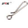 50Pcs / Box Stainless Steel Hook Fast Latch Clip Swivel Solid Rings 0 # -6 # Safety Snaps Fishing Hook Connector Hook Tool