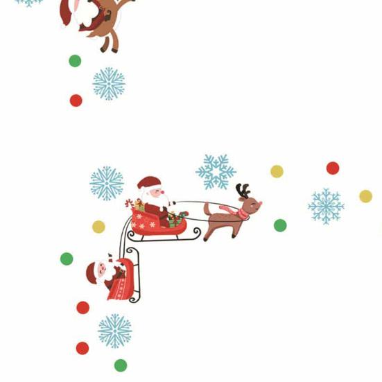 3 листа рождественская наклейка на дверную раму Санта-Клауса мультяшная самоклеящаяся водонепроницаемая съемная ПВХ