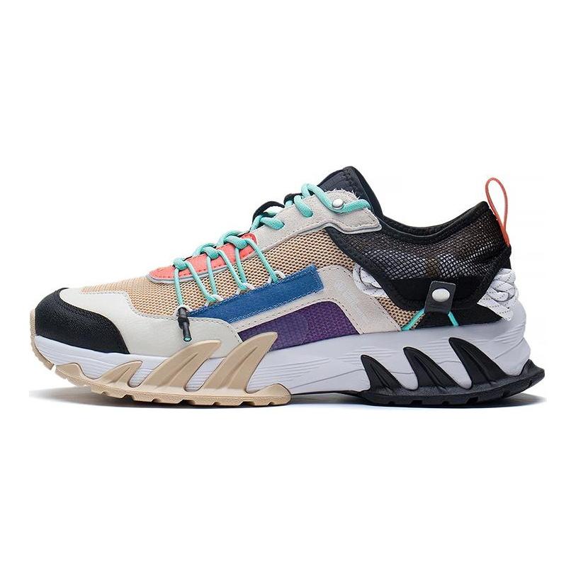 Li Ning Амортизация для улицы, Износостойкие Низкие Беговые Кроссовки Мужские Черно-белые ARDS001-4