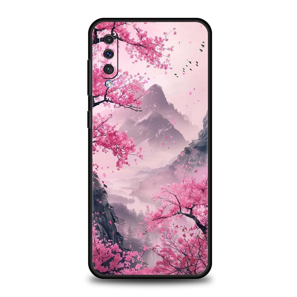 Розовый горный закат Чехол для телефона для Samsung Galaxy A56 A36 A26 A16 A34 A24 A42 A22 A20 A12 A40 A30 A10 5G Мягкий ТПУ Чехол-оболочка