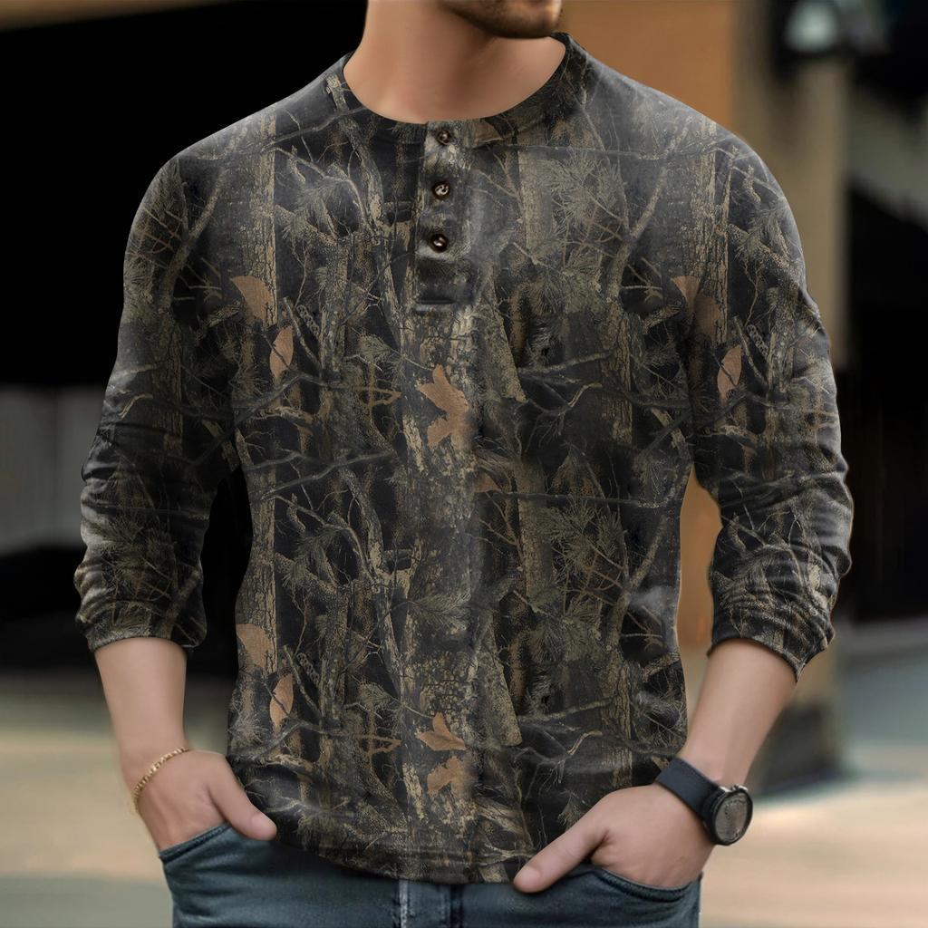 Мужская уличная винтажная модная спортивная футболка с v-образным вырезом и длинным рукавом