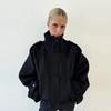 Женские куртки из искусственного меха Свободные с высоким воротником с длинным рукавом на молнии Женские 2026 Осень Зима Шикарная Мода Однотонные Теплые Верхняя одежда