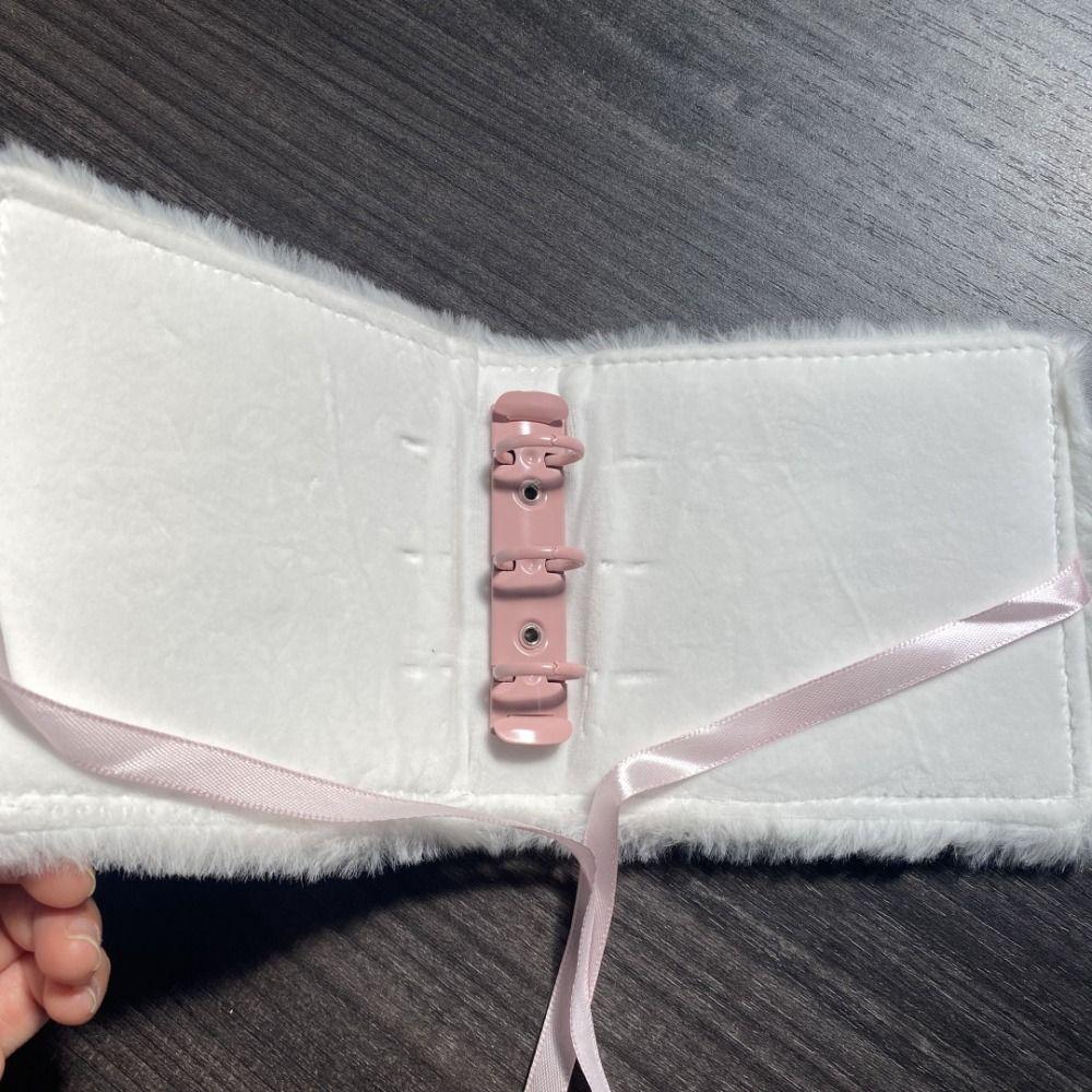 Creative Binder Photo Album A5 Plush Photocard Collection Books Loose-leaf Star Pattern 3-inch Small Card Storage Gift