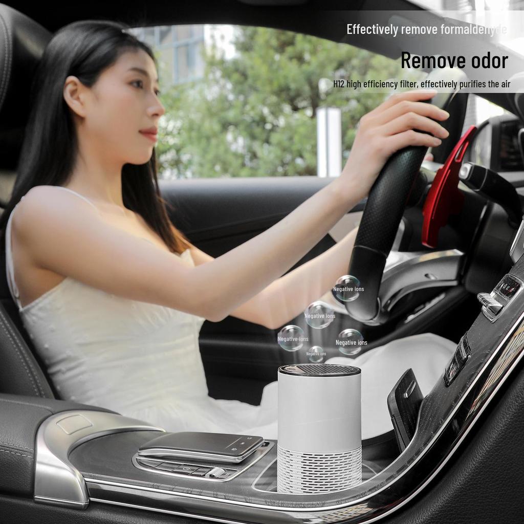 USB-очиститель воздуха для автомобиля: Средство для удаления формальдегида и ароматерапия с отрицательными ионами для рабочего стола