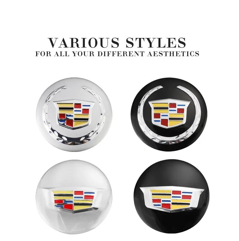4pcs 56mm for Cadillac XT5 XTS CTS BLS SLS DTS SRX Escalade Tiburon Deville Car Wheel Center Hub Cap Rim Cover Emblem StickersIP0