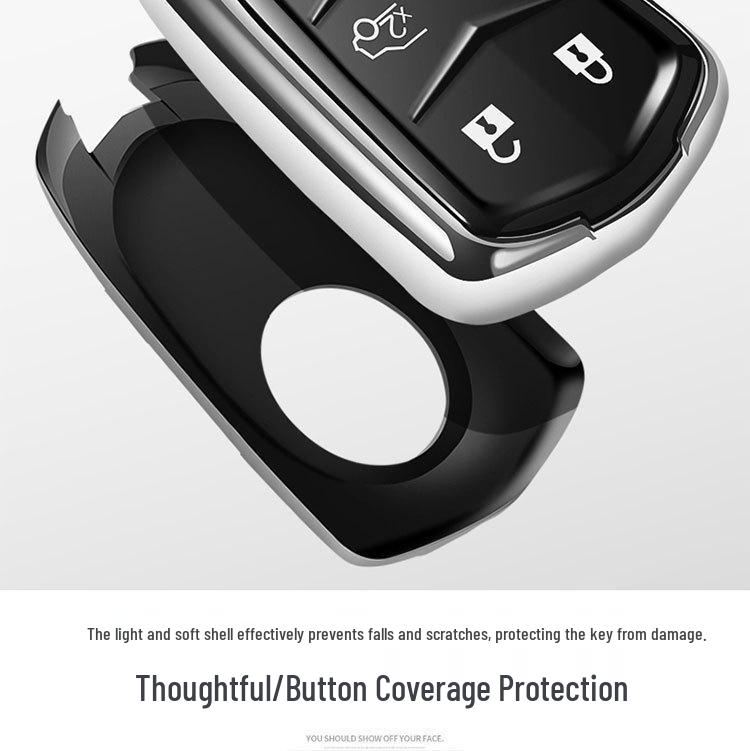 Cadillac TPU Electroplated Key Case for XT5, ATSL, XTS, XT4