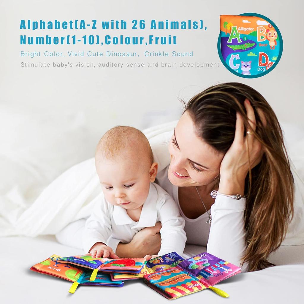 Soft Cloth Baby Book Toy Colorful Fabric Baby Learning Book Early Educational Toy Gift for Babies