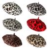 Fashion Soft Beanie Hat Beret Berets for Women Leopard Print Hat French Hat