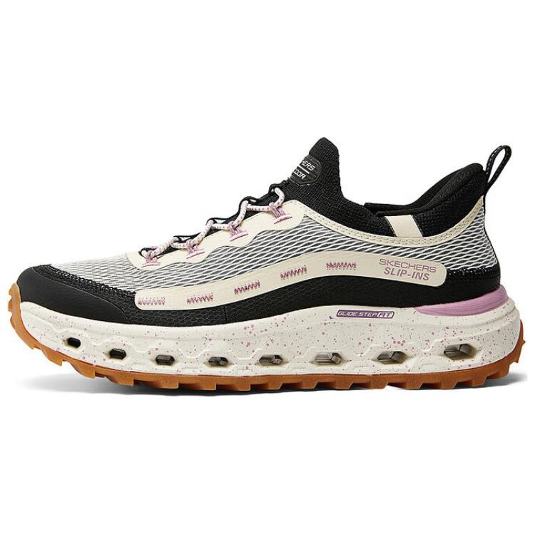 Skechers Кроссовки женские повседневные на низкой подошве Glide-Step, удобные, универсальные, бежево-черные 180056-NTPK