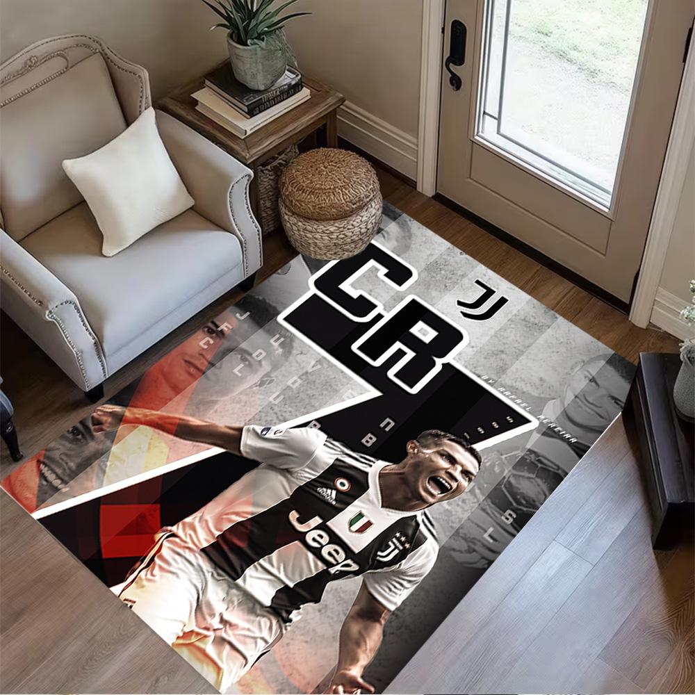 Ronaldo Legacy Continues Area Rug Suitable for Foyer Living Rooms Bedrooms Entryway Antislip Carpet Decorate Offices Best for Christmas