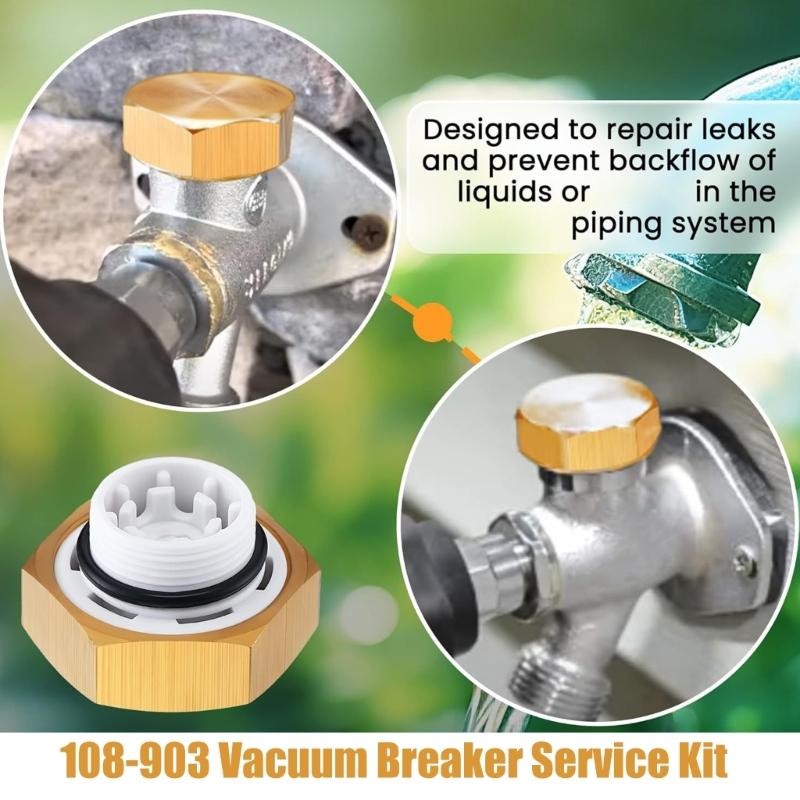 Vacuum Breaker Fix Set Quick Installation Metal Anti Siphon Valves Repair Kit for Homeowners and Plumbers Enduring