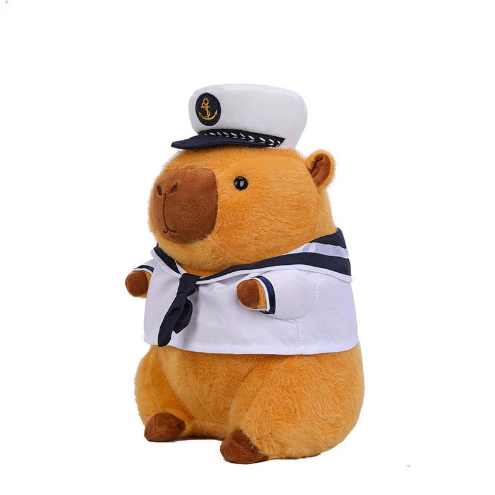 Cartoon Navy Sailor Capybara Doll Capybara Shape Animals Plush Toy Toy Gift