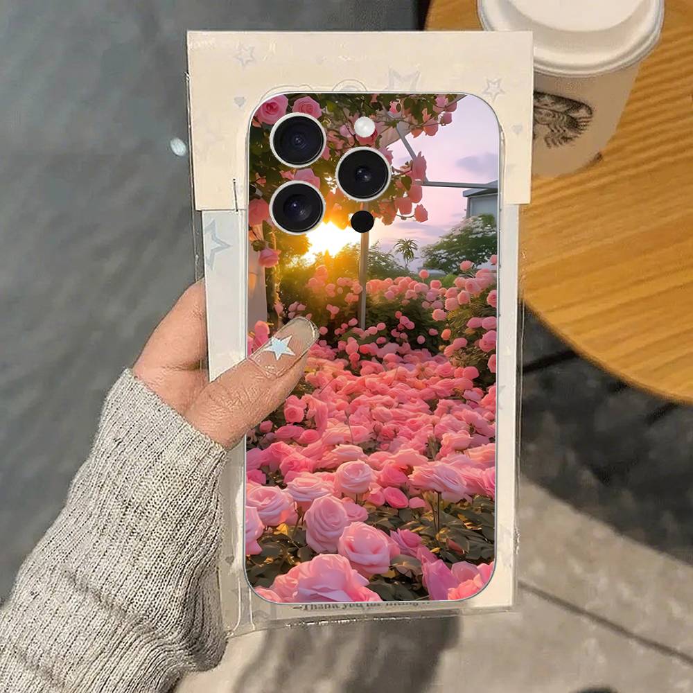 Чехол для телефона «Свежие маленькие цветы» для IPhone 17 16 15 14 Plus 13 12 11 Pro Max, задняя крышка телефона, прозрачный противоударный чехол