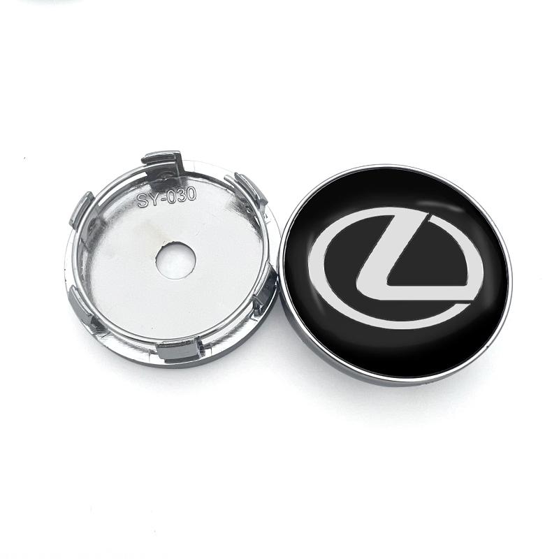 2026 Hot Interior Stickers 4Pc 56/60mm Car Wheel Center Hub Caps Cover Decor Sticker Auto Accessories For Lexus CT200H ES250 ES3