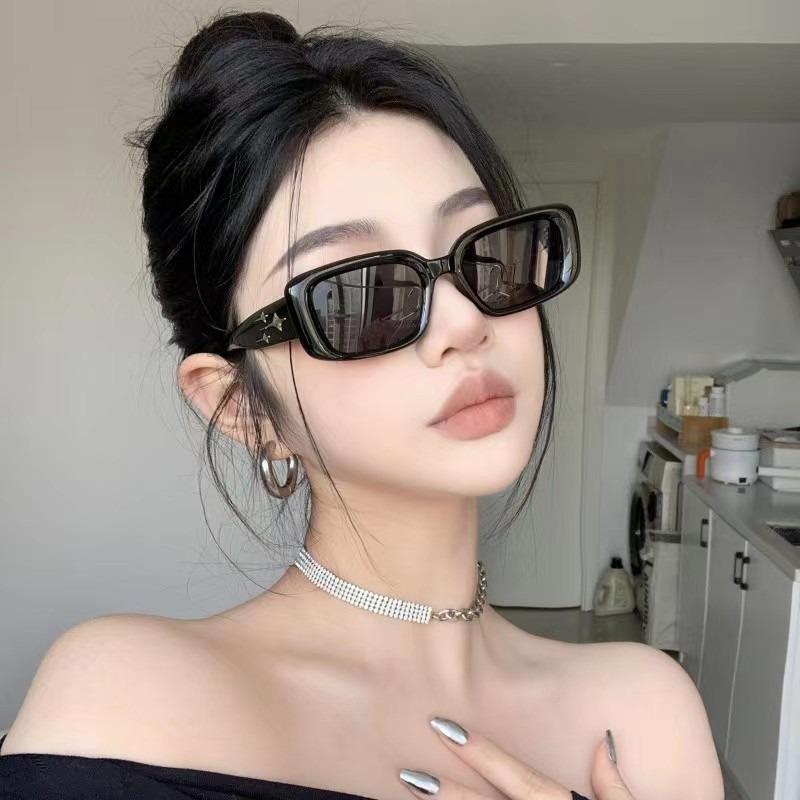 Square Gradient Sun Glasses Luxury Brand Small Rectangle Sun Glasses Street Photo Sunglasses Sun Protection