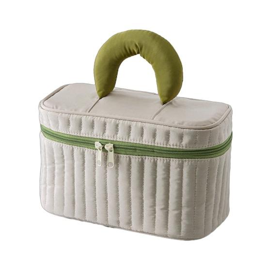 Дорожный кейс для макияжа женский контрастного цвета косметичка большой вместимости косметический