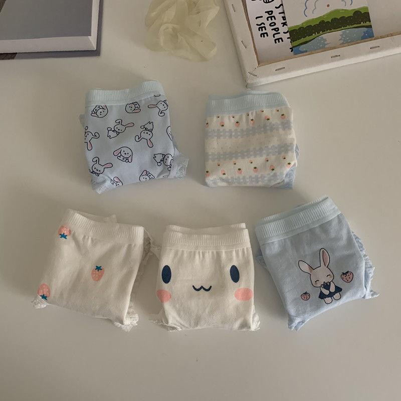 Japanese Seamless Girl Sweet Cute Briefs Summer Mid-waist Ladies Cotton Breathable Underwear Thin Women Plus Size