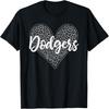 Футболка Dodgers Madison с узором в виде леопардового сердца HS