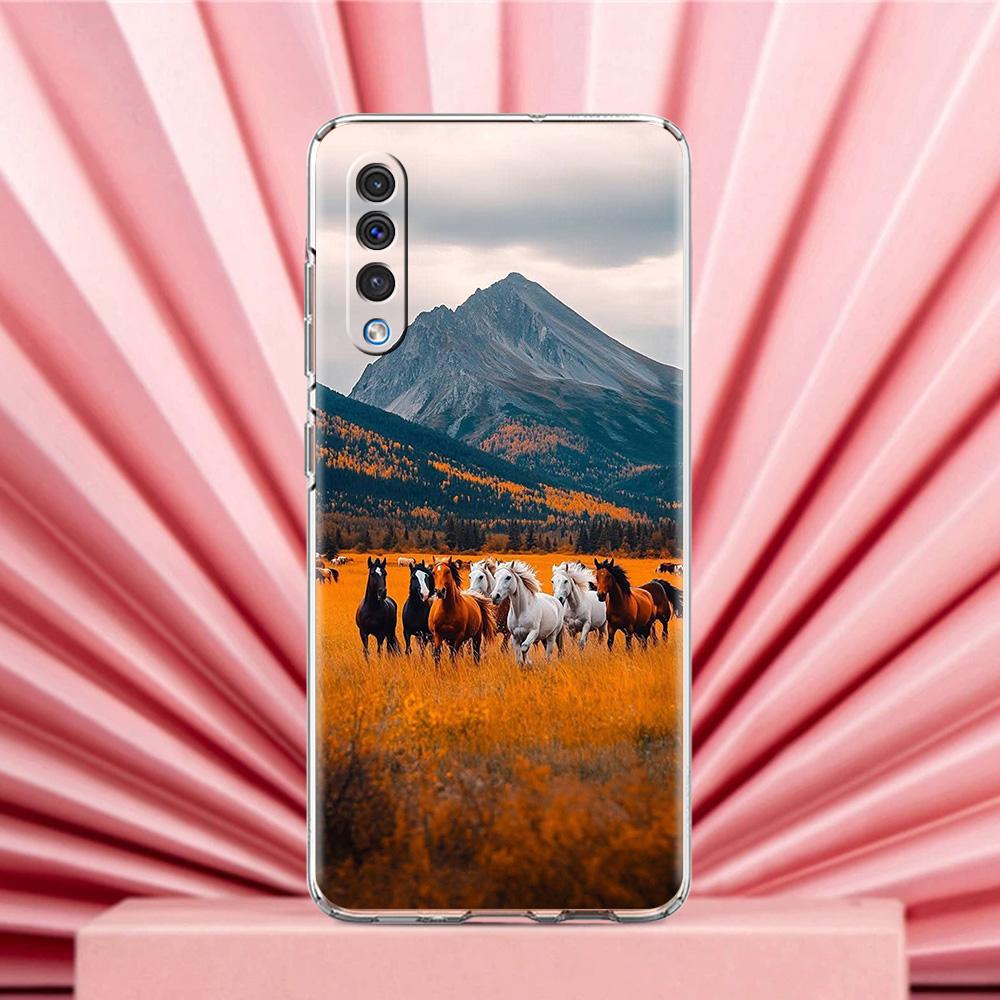 Чехол для телефона Samsung A56 A36 A26 A24 A16 A14 A12 A32 A50 A70 A22 A40 A34 A54 A42 A52 5G A06 Обложка Пейзаж с горными вершинами