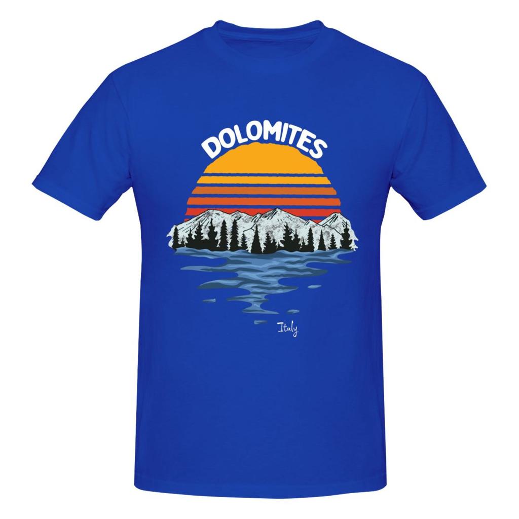 Unisex Dolomites Italy Mountains Funny T Shirt Vintage Big Size Cotton Sleeve Custom T Shirts