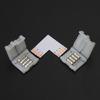 Без пайки Коннекторы для светодиодных лент 4-контактные Т/Г/Х-образной формы Угловые коннекторы 90 градусов Безпаечные коннекторы для светодиодных лент Простые в использовании