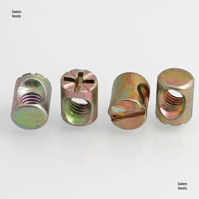 Hammer Head & Cap Nut Connector M6/M8 - Two-in-One Cylindrical Furniture Nut