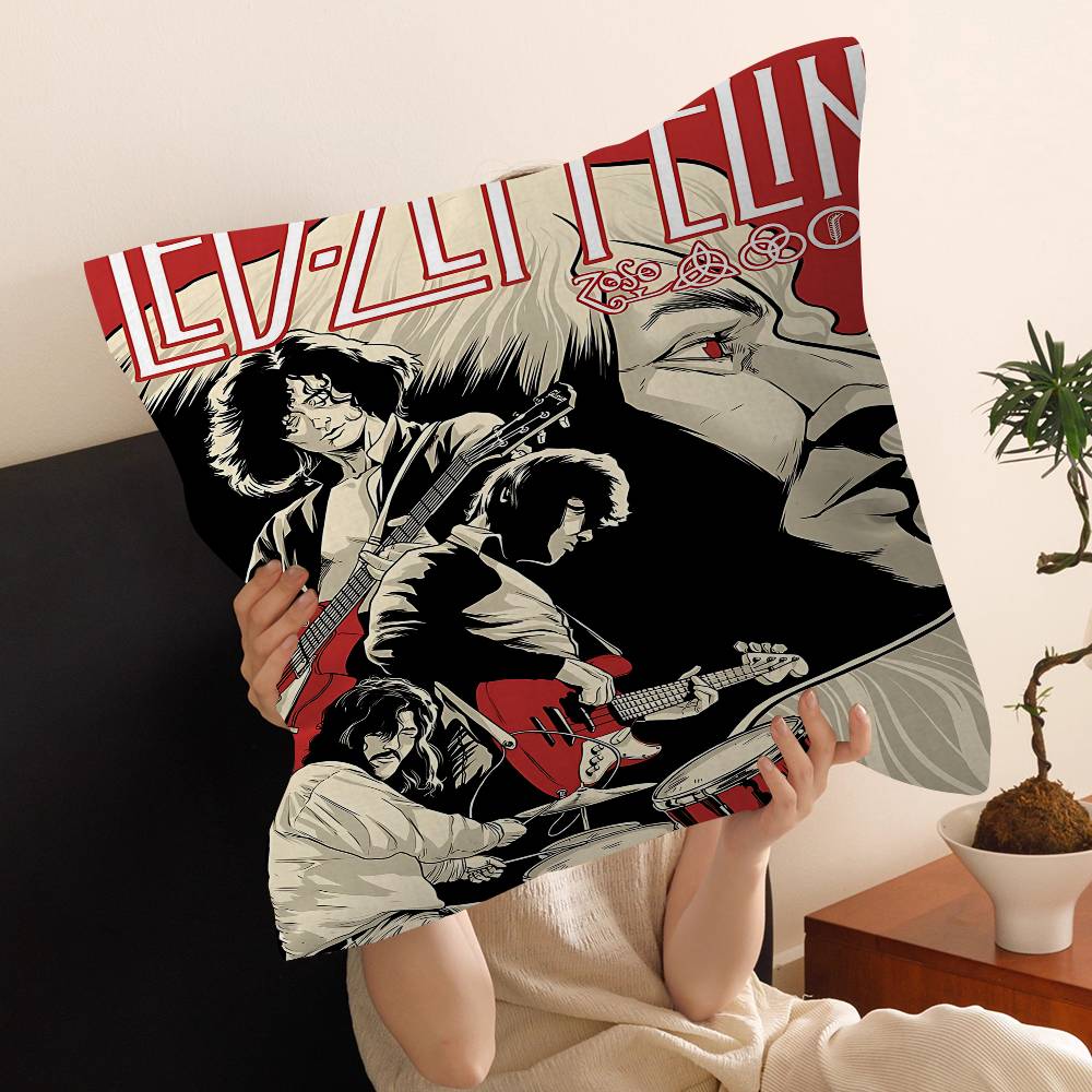 Группа L-Led Z-Zeppelin Подушка Подарок Декор для дома и офиса Спальня Диван Автомобиль Наволочка Чехол 45x45