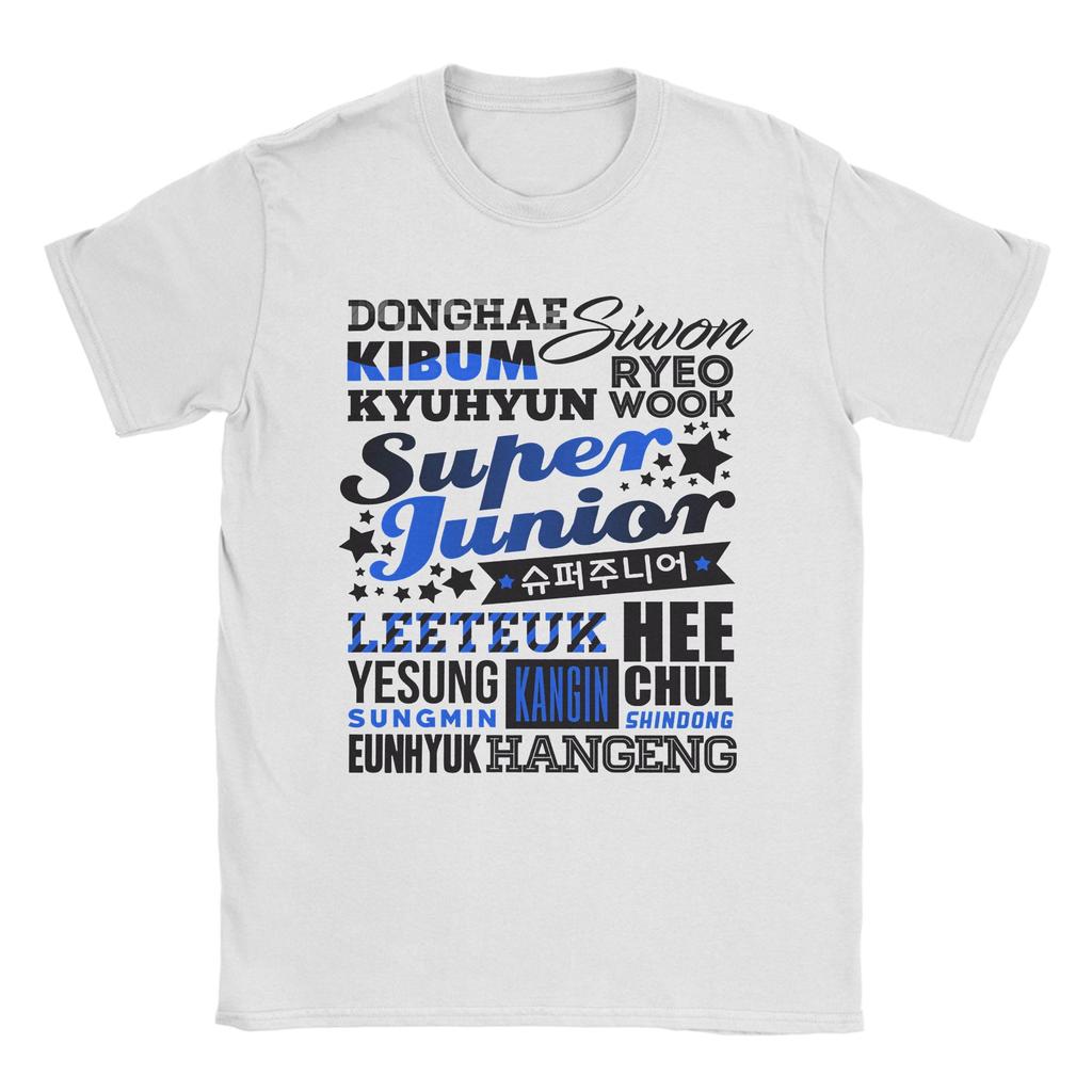 Новая футболка Super Junior для мужчин, с круглым вырезом, из чистого хлопка, с коротким рукавом, новинка