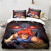 Комплект постельного белья Cartoon Thundercats, простыня, двуспальная кровать, двуспальная кровать, детский комплект постельного белья из микрофибры или полиэстера, пододеяльник, комплект домашнего текстиля