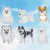 Transparent Dog Hair Storage Box Dog Shape Puppy Pendants Cartoon Pet Hair Keychain  Backpack