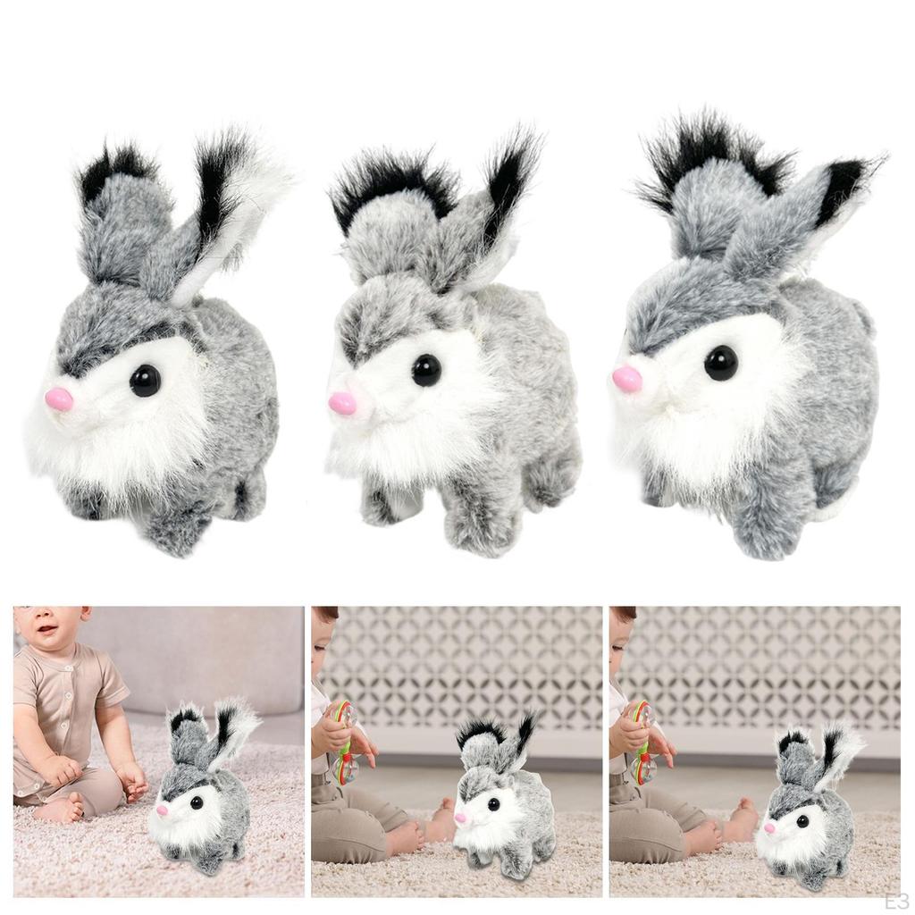 Игрушка Зайчик Интерактивная Электронная Шевелящиеся Уши Анимированная Ходячая для Девочек и Мальчиков Детская Вечеринка